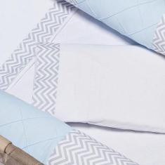 Jogo De Lençol Berço Desmontável Camping 3 Peças Big Cinza - Tropical 