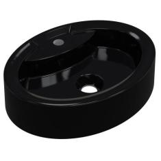 Cuba Pia de Apoio para Banheiro Oval Ox 43 C08 Preto - Mpozenato, Pret