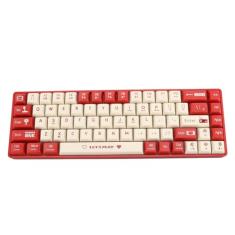 Teclado 65%, Teclado para Jogos 65% 68 Teclas Com Fio Mecânico Teclado para Jogos Hot Swappable Retroiluminação Dinâmica Interruptor Vermelho Teclado Mecânico para Dispositivos