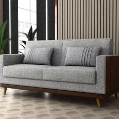 Sofá Cama 3 Lugares Esther 203cm X 95cm X 90cm Palha/Montana Wisck