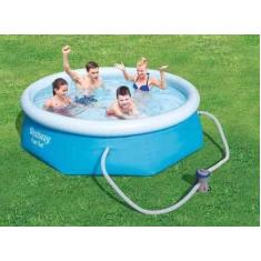 Piscina Bestway 2100 Litros Inflável 244 cm x 66 cm Bomba Filtro 127v 