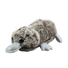 Ornitorrinco Cinza Escuro ou Cinza Claro Deitado 26cm Pelúcia - Fofy T