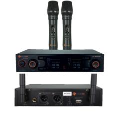 Microfone Sem Fio Mão Duplo Uhf Digital K502M Kadosh Homolog