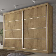 Guarda-Roupa Casal Verona Plus 2 Portas 4 Gavetas 100% Mdf Amêndoa/Off