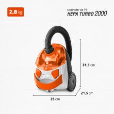 Aspirador de Pó Hepa Mondial Turbo AP-15 - 1500W 127V