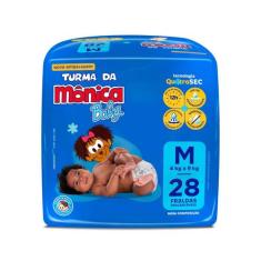 Fralda Infantil Turma da Mônica Baby Jumbo Tamanho M 28 Fraldas Descar