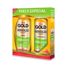 Kit Shampoo Niely Gold 300ml + Condicionador Água Coco 200ml