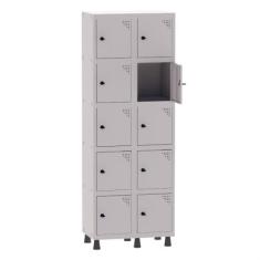 Armário Guarda Volume Locker Roupeiro 2 Vãos 10 Portas Aço GRP502/10 C