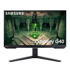 Monitor Gamer Samsung Odyssey G40 25 FHD, Tela Plana, 240Hz, 1ms, HDMI