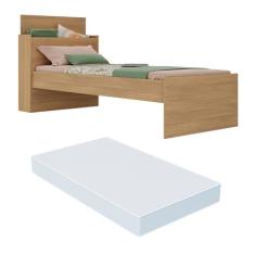 Cama de Solteiro com Colchão Incluso e Baú Embutido Multimóveis MP4232