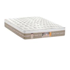 Base Box Baú Casal Branco e Colchão Castor Casal Pocket Silver Star One Face 138x188x32