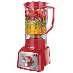 Liquidificador Mondial Turbo L-1000 RI Vermelho/Inox 1000W com 12 Velocidades