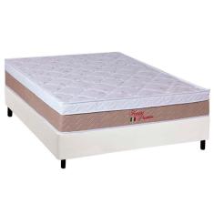 Cama Box Casal: Colchão Ortopédico Orthoflex Foggia Premier + Base CRC Courano White(138x188)
