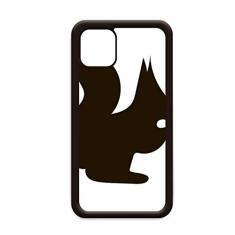 Capa de celular com desenho de esquilo preto para Apple iPhone 11 Pro Max