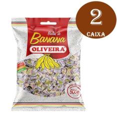 Kit C/2 Bala Banana 500g Oliveira