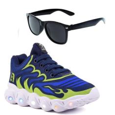 Tenis Infantil De Led Meninos Calce Facil Desenhos Luzinha LIGHT + Ocu