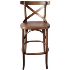 Banqueta Bruna X Selva Madeira Maciça Gourmet Bancada Bistrô  - Selva 