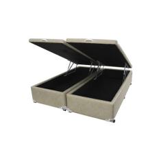 Cama Box Baú Castor King Premium Kansas Bege 180x200x35cm