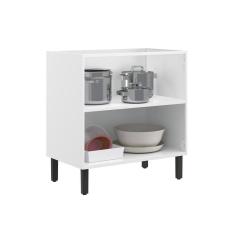 Balcão de Cozinha Itatiaia New Premium em Aço 2 Portas Branco Sem Tampo