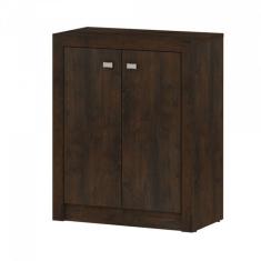 Conjunto Home Office 3 Peças 1 Escrivaninha 1 Estante E 1 Balcão 2 Portas Tecno Mobili Rústico