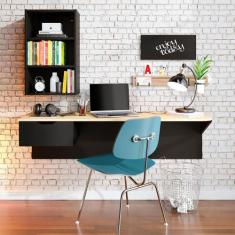 Escrivaninha Bancada Estudo Tech Moov Preto Fosco Tauari Nobre - Colib