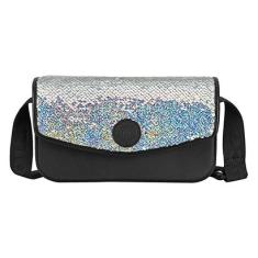 Bolsa Moleca Paetê Transversal Feminina-Feminino