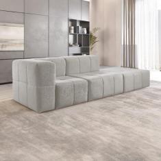 Sofá Modular 3 Lugares Bouclé - Zurc Decor