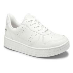 Tênis Feminino Dakota Casual Conforto Flatform Branco Couro-Feminino