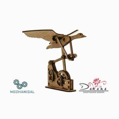 Cisne - Quebra Cabeças 3D Mecânico Em Mdf - Darama