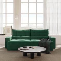 Sofá Retrátil e Reclinável 4 Lugares 270cm Embaúba Extra Cabecasa Madeiramadeira Verde Diamante