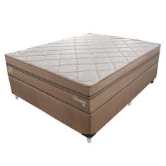 Cama Box com Colchão Casal Toronto Mola Ensacada (70x138x188) Dourado 