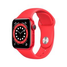 Apple Watch Series 6 gps 40mm Caixa Red de Alumínio com Pulseira Esportiva Red