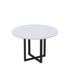 Mesa de Reunião Redonda 100cm MRR1100P25TUB Cinza/Preto