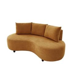Sofa Orgânico Curvo Feijão 195cm Boucle Venus Estofama