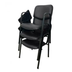 03 Cadeiras Universitárias Linha Hotel Auditório Preto