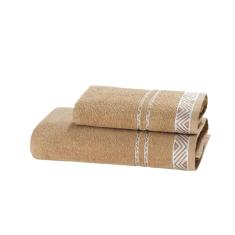 Jogo De Toalhas Döhler Jacquard Premium Listras Banho 2 Pçs