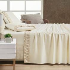 Jogo de Lençol Algodão Egípcio 400 Fios Casal Supreme 04 Peças - BIA E