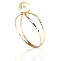 Anel de ouro 18k Perola - Elegancy Joias, 24