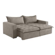Sofá Cama 3 Lugares Retrátil e Reclinável Linho M-184 Martins - Martin