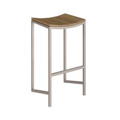 Banqueta Escama Sem Encosto - Olmo-champagne