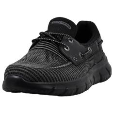 Skechers Del Retto-Clean Sapato masculino de malha elástica, Preto, 41