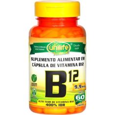 Vitamina B12 Cobalamina Vegana 60 cápsulas de 450mg - Unilife