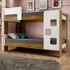 Beliche em MDF 197cm Vegas Tigus Baby - Branco/Amadeirado