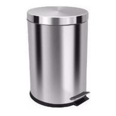 Lixeira 12 Litros Com Pedal Aço Inox Cesto Interno Removível - JSN