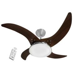 Ventilador Led Independence Tabaco 4 Pás 220V E Controle