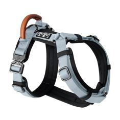 MADE TO ROAM Peitoral Explorer Premium – Peitoral para cães em forma de Y com nylon durável ajustável, acolchoamento macio, fivelas de metal e alça de couro para cães pequenos, médios e grandes