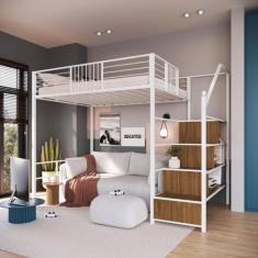 Beliche Suspenso com Escada Morgan - Camas e Beliches