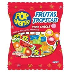 Pirulito Pop Mania Com Recheio Chiclete Frutas Tropicais