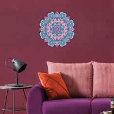 Adesivo de Parede para Sala Mandala Lilás e Roxa