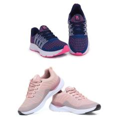 Tênis Feminino Esportivo Caminhada Corrida Confortável Kit